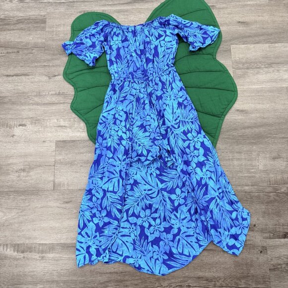 Blue Ginger Hawaii Girls 10 Blue Floral Skort Dress Romper Dress - Picture 1 of 5